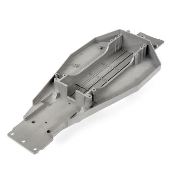 Traxxas Lower chassis (grey) (166mm long battery compartment) (fits both flat and hump style battery packs) (use only with #3725R ESC mounting plate)