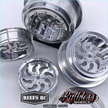 REEFS RC Kahuna Beadlock Drag Wheels w/ Rings and Hardware (4pcs)