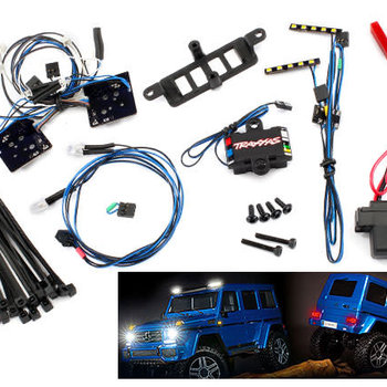 Traxxas LED light set, complete with power supply (contains headlights, tail lights, roof lights, & distribution block) (fits #8811 or #8825 body)
