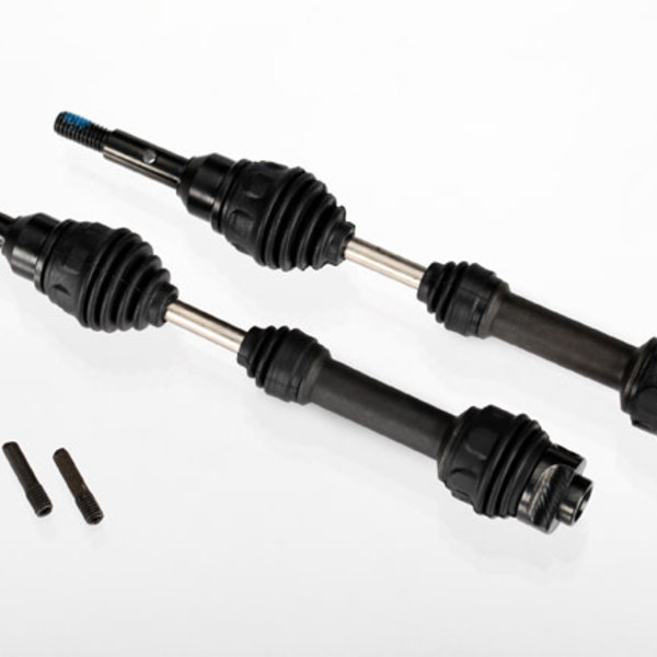 Traxxas Driveshafts, front, steel-spline constant-velocity (complete assembly) (2)