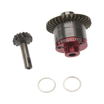 HOT RACING Hot Racing Steel Spiral Gear Set with Aluminum Cover Plate: Traxxas 1/16