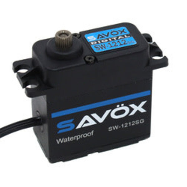 SAVOX Waterproof, High Torque, High Voltage Coreless Digital Servo, 0.14 sec / 638oz @ 7.4V -Black Edition