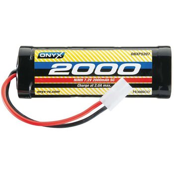 ONYX 7.2V 2000mAh 6-Cell Sub-C Stick NiMH Battery: Tamiya Connector