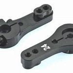 APEX Apex RC Products 24T Hitec Black Aluminum Dual Clamping Servo Horn