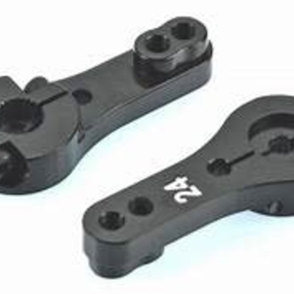 APEX Apex RC Products 24T Hitec Black Aluminum Dual Clamping Servo Horn