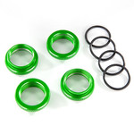 Traxxas Spring retainer (adjuster), green-anodized aluminum, GT-Maxx shocks (4) (assembled with o-ring)