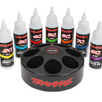 Traxxas 5038X - Shock oil set (includes 20 wt, 30 wt, 40 wt, 50 wt, 60 wt, 70 wt, & 80 wt premium shock oils with spinning carousel rack)