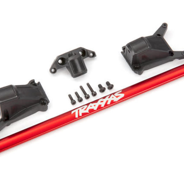 Traxxas 6730R - Chassis brace kit, red (fits Rustler® 4X4 or Slash 4X4 models equipped with Low-CG chassis)