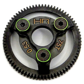 HOT RACING STE875 Tg Green Steel Spur Gear 48P 75T Slash