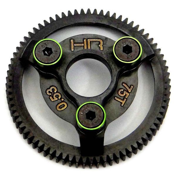 HOT RACING STE875 Tg Green Steel Spur Gear 48P 75T Slash