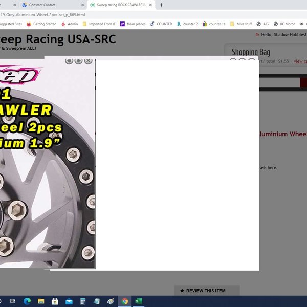 SWEEP SWP9194 Crawler Beadlock 1.9 Grey Aluminium Wheel 2pcs set