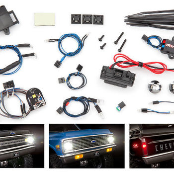 Traxxas LED light set, complete with power supply (contains headlights, tail lights, side marker lights, & distribution block) (fits #9111 or 9112 body)