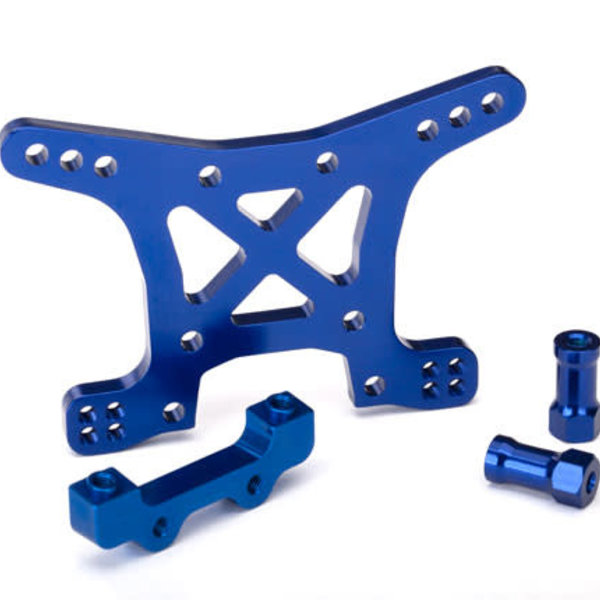Traxxas 6839X Shock tower, front, 7075-T6 aluminum (blue-anodized)