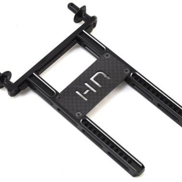 HOT RACING Hot Racing Traxxas TRX-4 Aluminum Rear Body Mount w/Graphite Brace (Black)