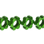 Traxxas Wheel hubs, hex, aluminum (green-anodized) (4)