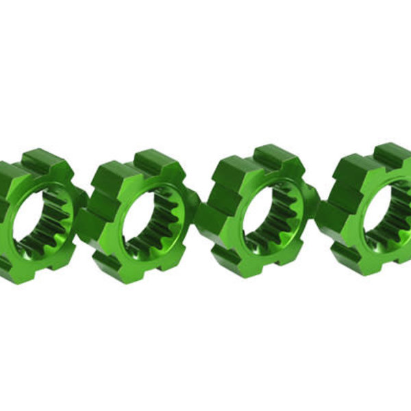 Traxxas Wheel hubs, hex, aluminum (green-anodized) (4)