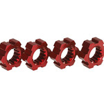 Traxxas Wheel hubs, hex, aluminum (red-anodized) (4)