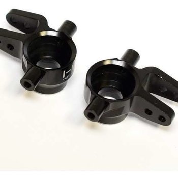 HOT RACING Hot Racing Black Aluminum Steering Blocks for Slash 4x4, Stampede 4x4, Rally