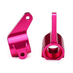 Traxxas Steering blocks, Rustler®/Stampede®/Bandit (2), 6061-T6 aluminum (pink-anodized)/ 5x11mm ball bearings (4)