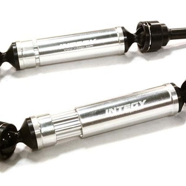 Integy Dual Joint Telescopic Rear Drive Shafts for TRX 1/10 Stampede 4X4 & Slash 4x4 C26505SILVER