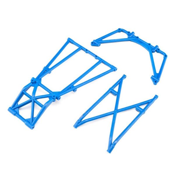 LOSI Rear Cage and Hoop Bars, Blue: LMT
