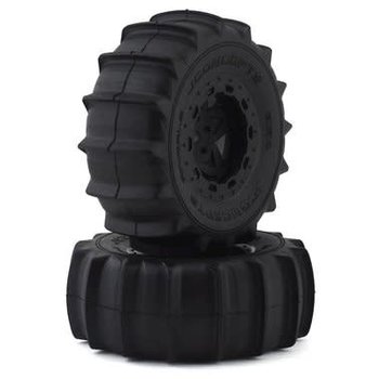 JConcepts Animal Pre-Mounted SC Tires (Tremor) (2) (Slash Rear) (Yellow) w/12mm Hex