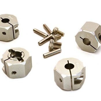 Integy 12mm Hex Wheel (4) Hub 9mm Thick for 1/10 Axial, Tamiya, TC & Drift OBM-1375GUN