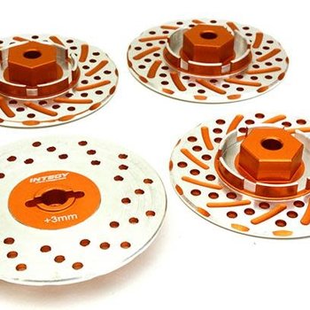 Integy Alloy 44mm Brake Disc 12mm Hex +3 Offset for 1/10 Size RC Drift C27170ORANGE