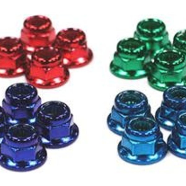 Integy M4 Size Wheel Nut (4 Color) 16pcs Set C23449