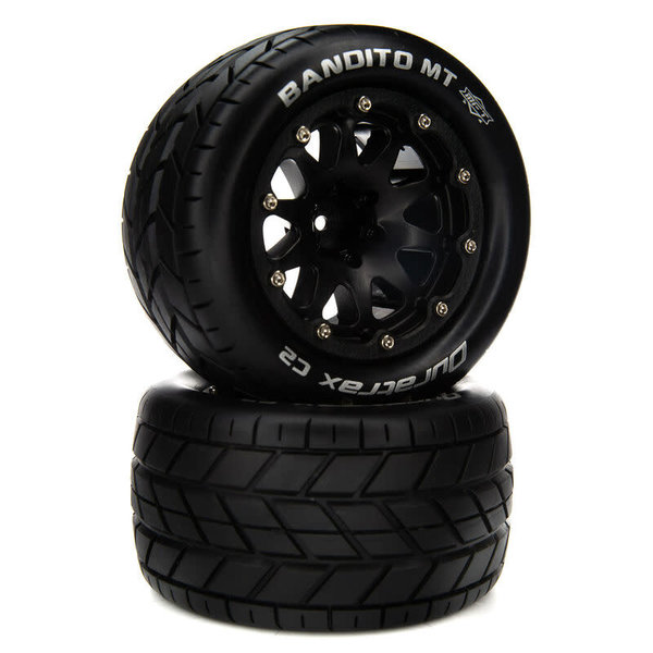 DuraTrax Bandito MT Belted 2.8 Mounted F/R 14mm Black (2)