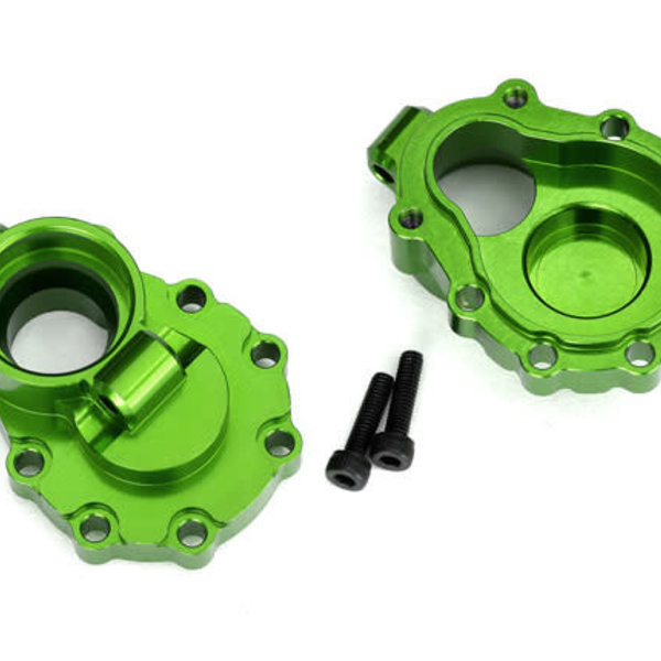 Traxxas 8253G - Portal housings, inner (rear), 6061-T6 aluminum (green-anodized) (2)/ 2.5x10 CS (2)