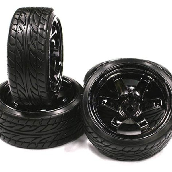 Integy Type Xl complete wheel and tire set (4) for drift racing
