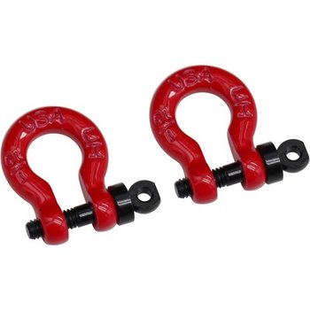 HOT RACING 1/10 Scale Red Tow Shackle D-Rings Gen8