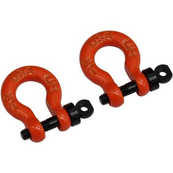 HOT RACING 1/10 Scale Orange Tow Shackle D-Rings Gen8