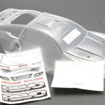 Traxxas Body, Revo® (Platinum Edition) (clear, requires painting)/decal sheet