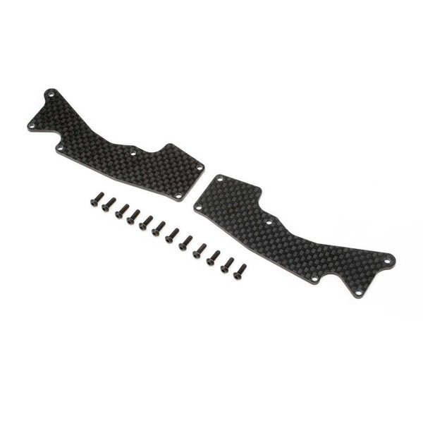 LOSI Front Arm Inserts, Carbon: 8XT