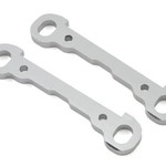 LOSI Hinge Pin Braces, Front, Alum, Silver, MTXL (2)