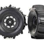 Traxxas Tires and wheels, assembled, glued (Desert Racer® wheels, paddle tires, foam inserts) (2)
