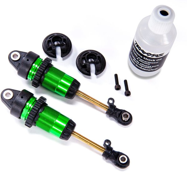Traxxas Shocks, GTR long green-anodized, PTFE-coated bodies with TiN shafts (fully assembled, without springs) (2)