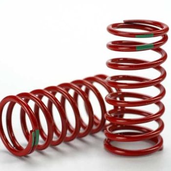 Traxxas Spring, shock (red) (GTR) (3.5 rate green) (1 pair)