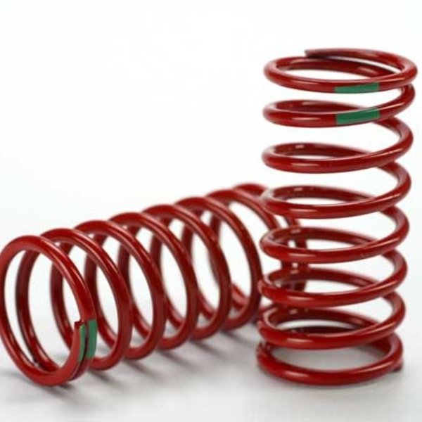 Traxxas Spring, shock (red) (GTR) (3.5 rate green) (1 pair)