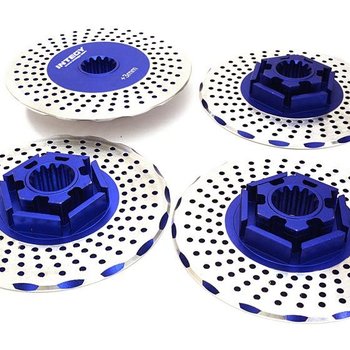 Integy Realistic Alloy Brake Disc Set for Traxxas X-Maxx 4X4 C27177BLUE
