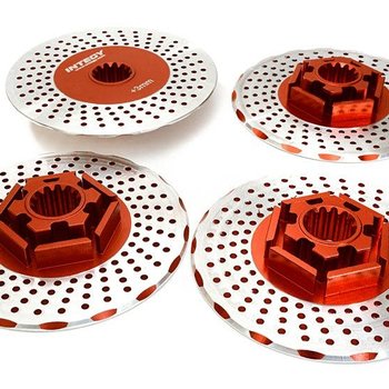 Integy Realistic Alloy Brake Disc Set for Traxxas X-Maxx 4X4 C27177RED