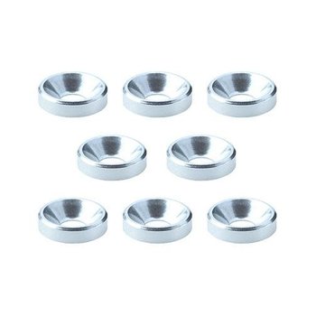 SQUARE Square R/C M3 Aluminum Countersunk Washers, 8mm OD (Silver) 8 pcs. SQ-SGE-15S