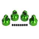 Traxxas Shock caps, aluminum (green-anodized), GTX shocks (4)/ spacers (8)