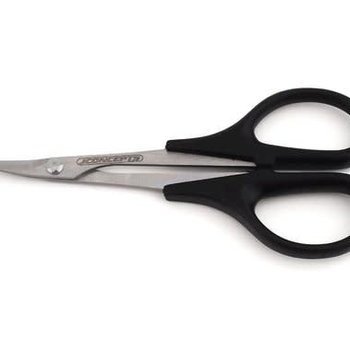 Precision curved scissors, stainless steel, Black