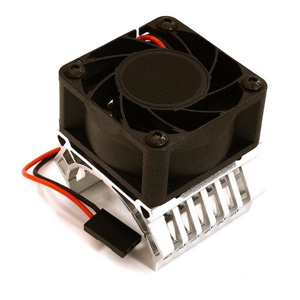 Integy 36mm Motor Heatsink+40mm Fan 17k rpm for 1/10 Slash 4X4, Stampede 4X4, 4-Tec 2.0 C28602SILVER