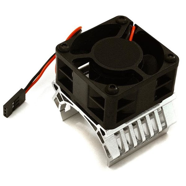 Integy 36mm Motor Heatsink+40mm Fan 16k rpm for 1/10 Slash 4X4, Stampede 4X4, 4-Tec 2.0 C28601SILVER