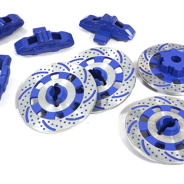 Integy Realistic Scale Alloy Brake Disc Set for Traxxas 1/7 Unlimited Desert Racer C29871BLUE New Item