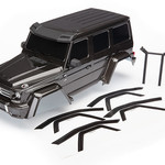 Traxxas Body, Mercedes-Benz G 500 4x4_, complete (black) (includes rear body post, grille, side mirrors, door handles, & windshield wipers)